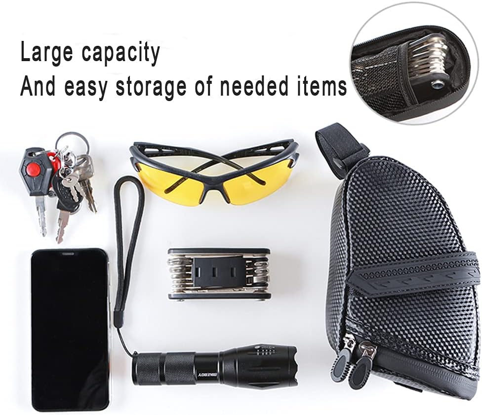 Bicycle Seat Bag Water Proof,Bike Pack Under Seat,Wedge Saddle Bag for Bike,Cycling Accessories - Image 2